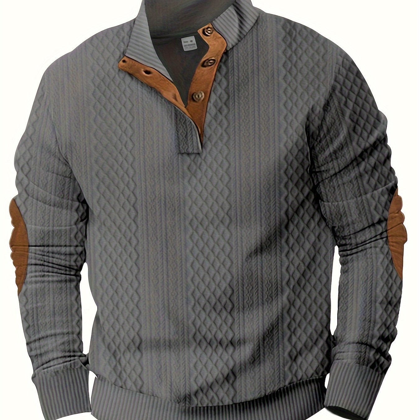 Color Block Mens Knitted Shirt Stylish SpringFall Wardrobe Essential