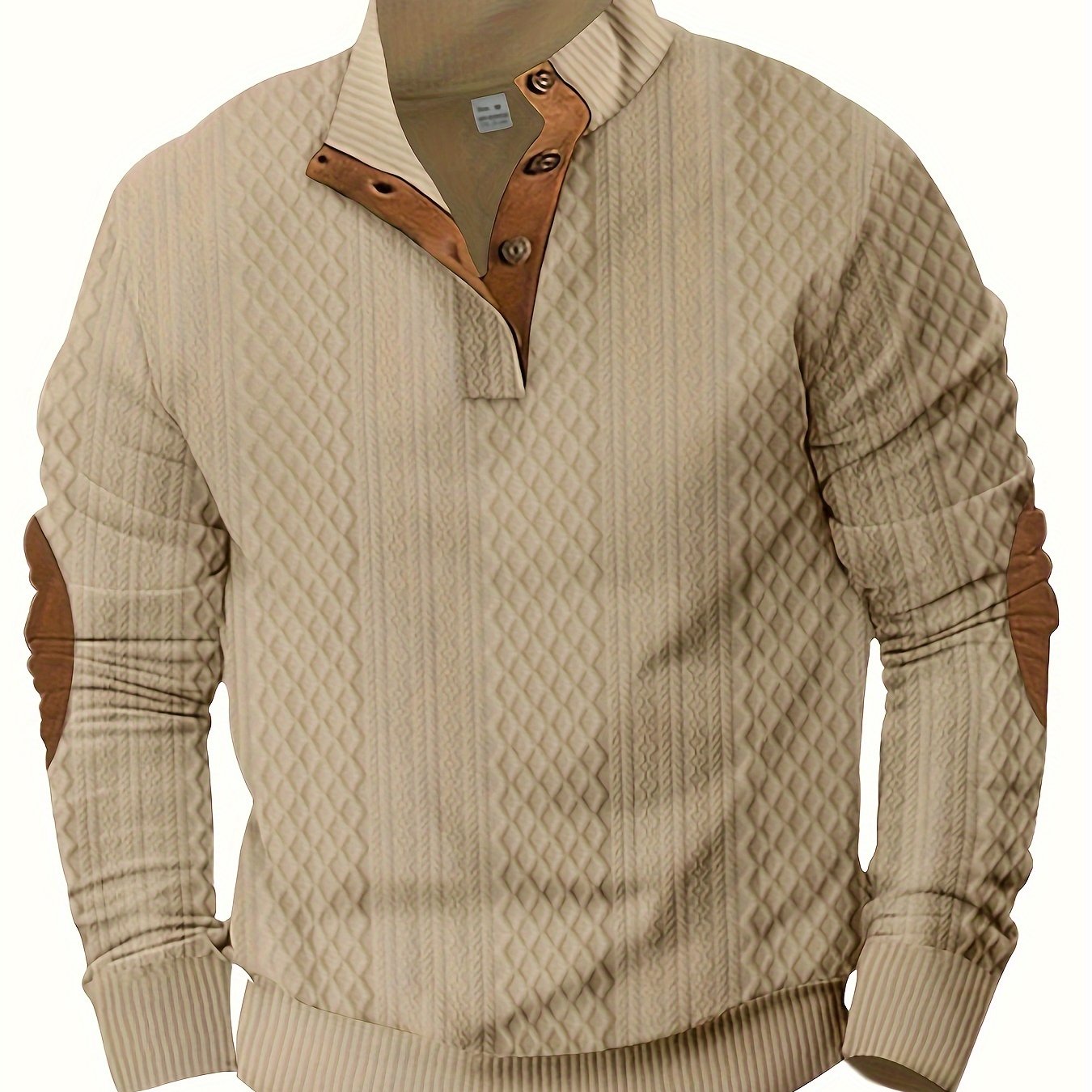 Color Block Mens Knitted Shirt Stylish SpringFall Wardrobe Essential