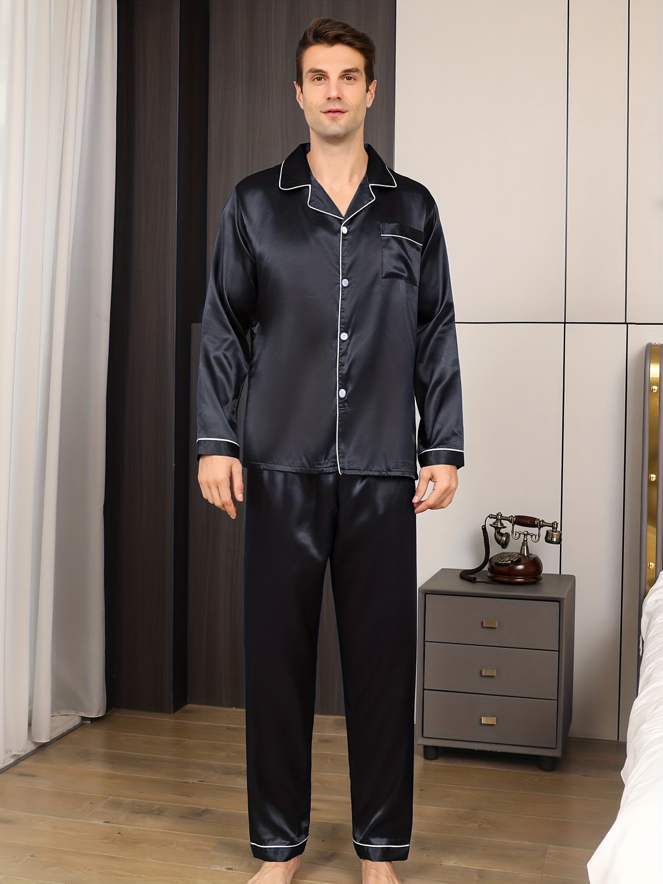 Ultimate Comfort Mens Ice Silk Pajama Set 2023 Edition