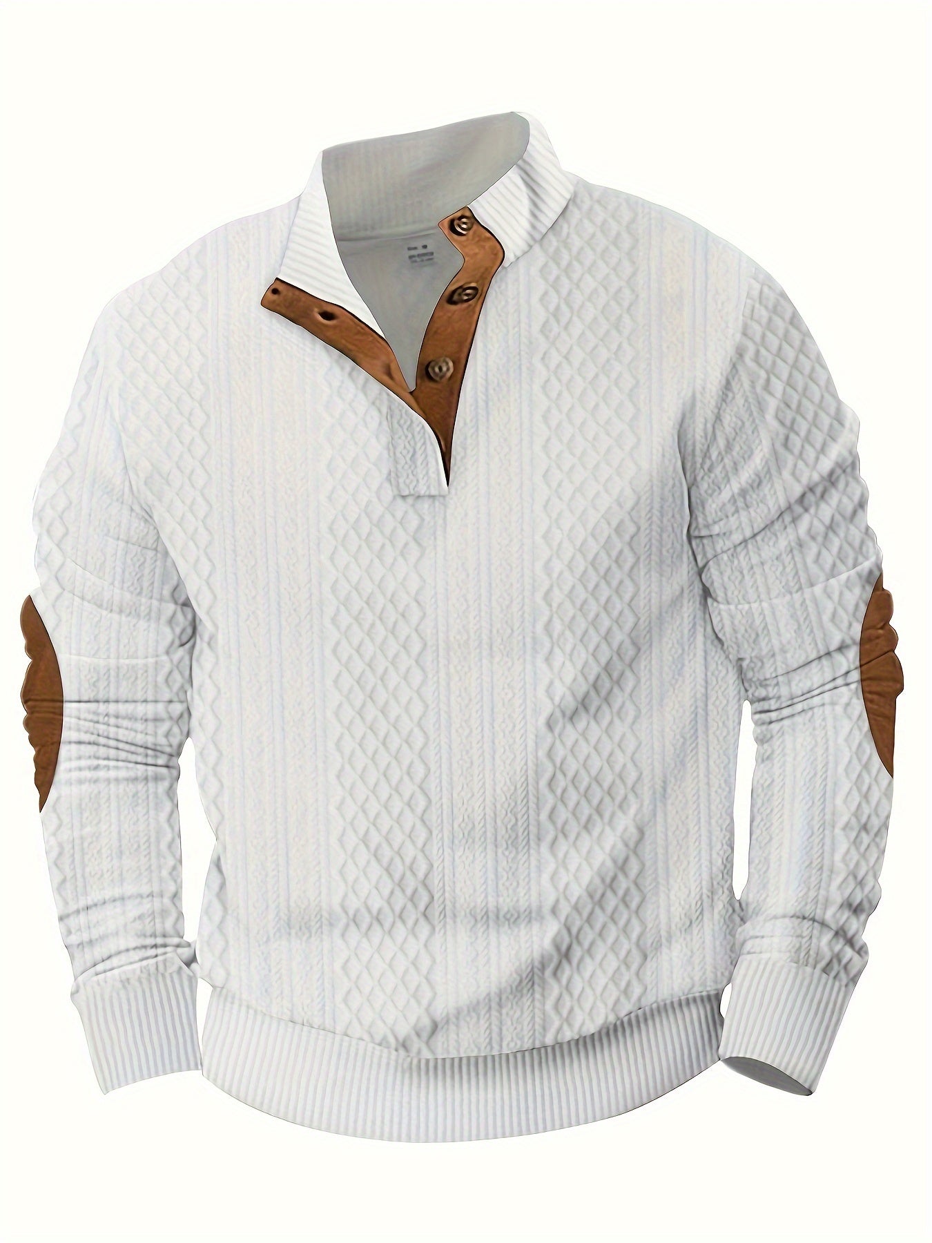 Color Block Mens Knitted Shirt Stylish SpringFall Wardrobe Essential