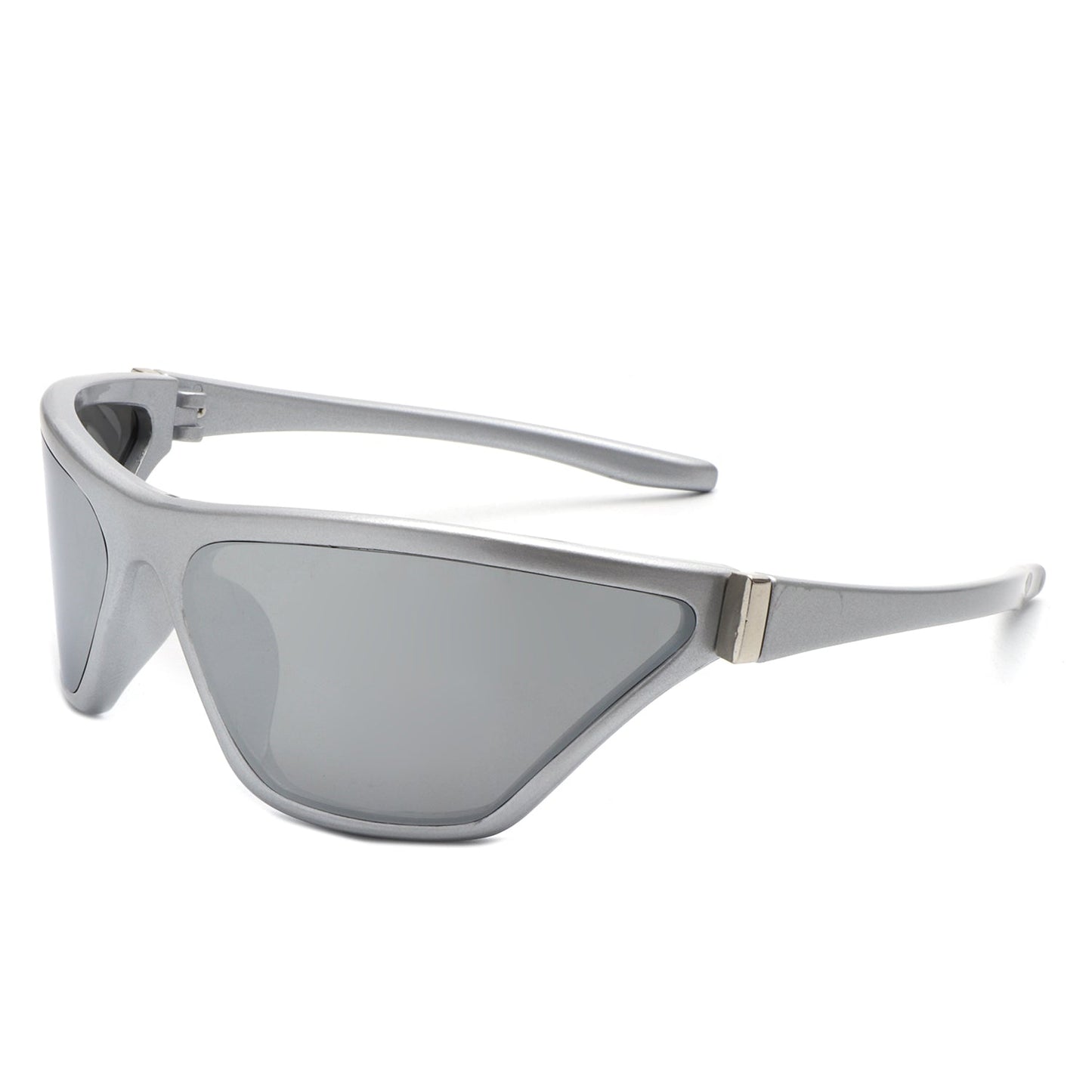 Luminize - Square Mirrored Wrap Around Sport Sunglasses