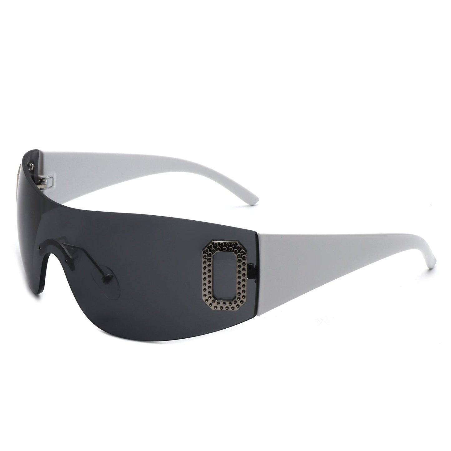 Havoc - Rimless Rectangle Sleek Wrap Around Women's Sunglasses