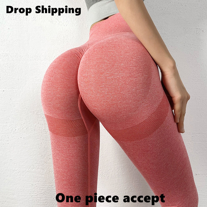 Customized High Waist Tights Pants Scrunch Butt Women Seamless Scrunch Sports Tiktok Gym Yoga Tight Fitness Women Leggings