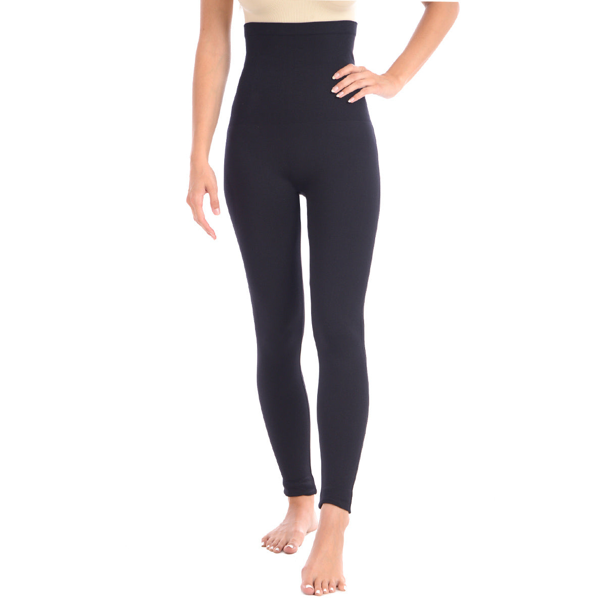 Shaping Legging With Extra High 8" Waistband - Black